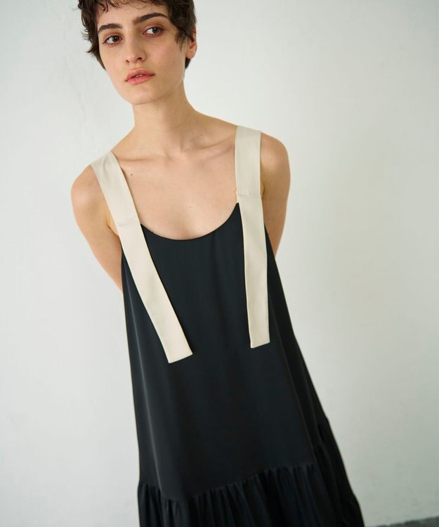 GRACE CONTINENTAL ティアードロングワンピース ブラック