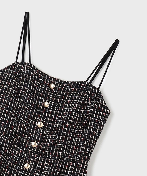 GRACE CONTINENTAL ツイードサロペット マルチ