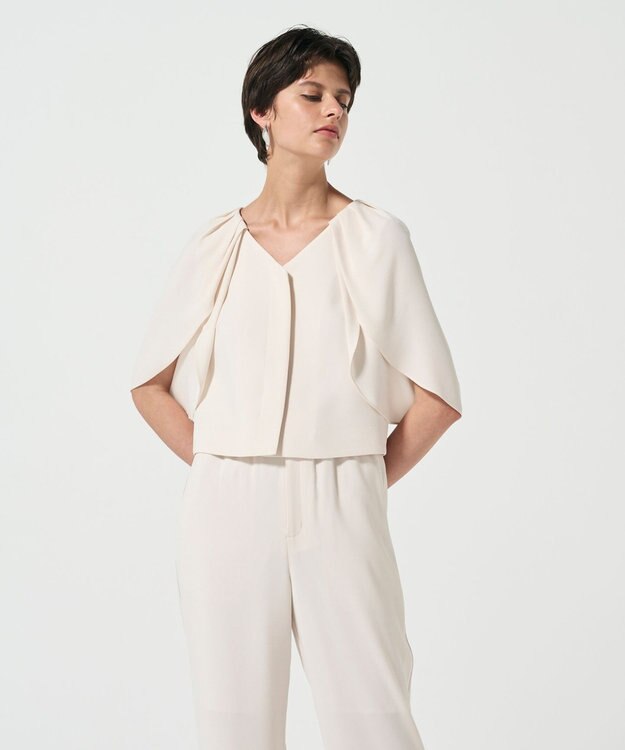 GRACE CONTINENTAL ケープスリーブトップ キナリ