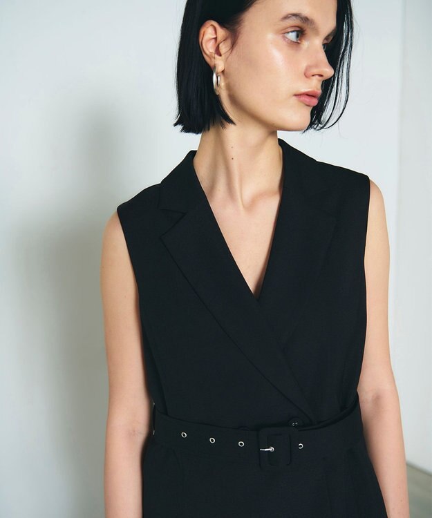 GRACE CONTINENTAL テーラーチュールワンピース ブラック