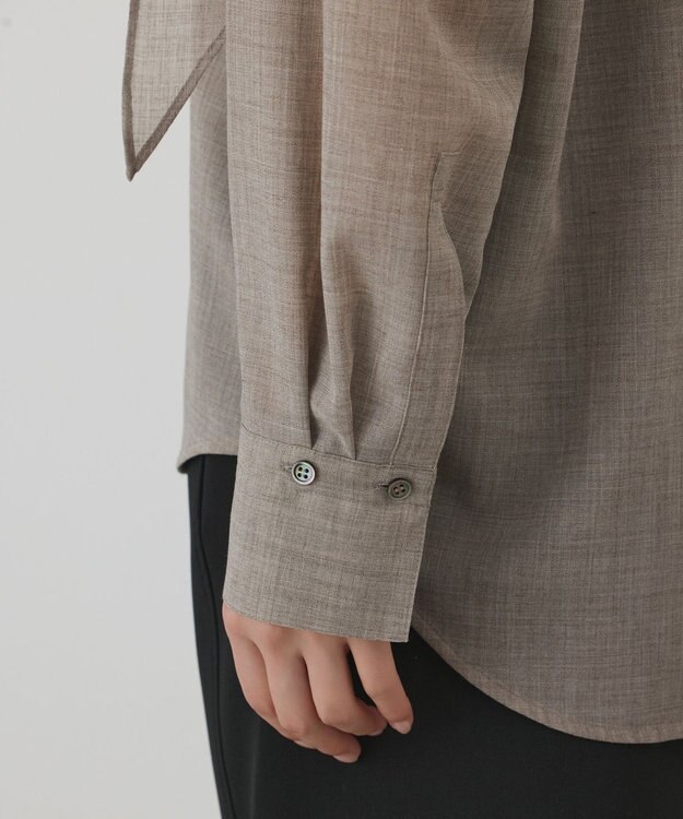 GRACE CONTINENTAL ストール付シャツ ベージュ
