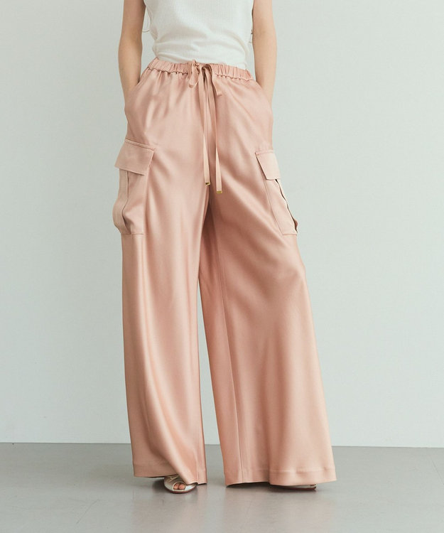 GRACE CONTINENTAL ダブルサテンイージーパンツ ピンク