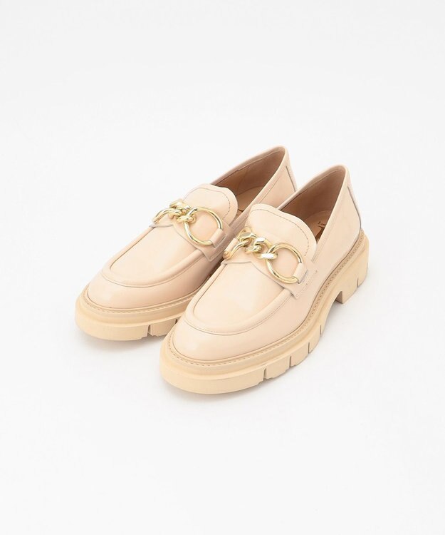 GRACE CONTINENTAL Luca Grossiチェーンローファー ベージュ