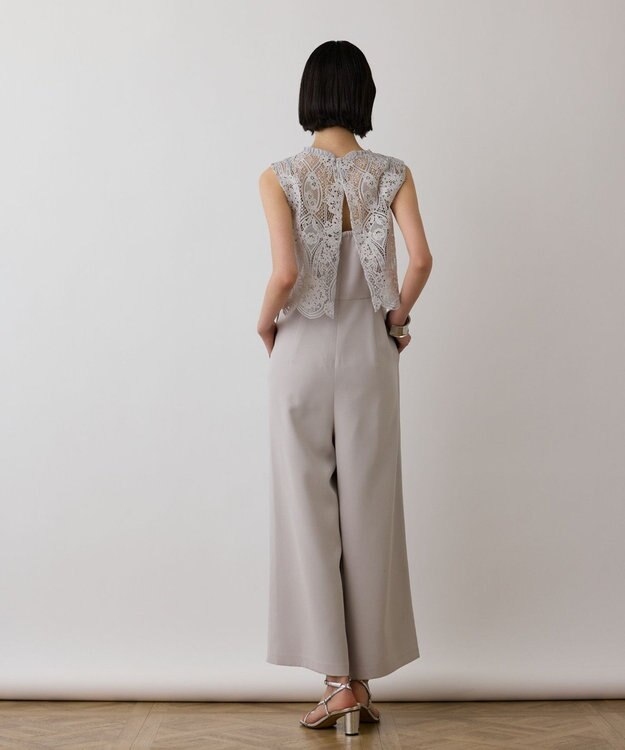 GRACE CONTINENTAL レースコンビサロペット グレー