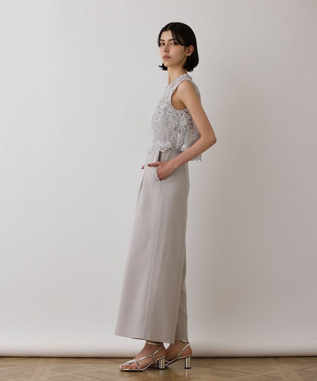 GRACE CONTINENTAL レースコンビサロペット グレー