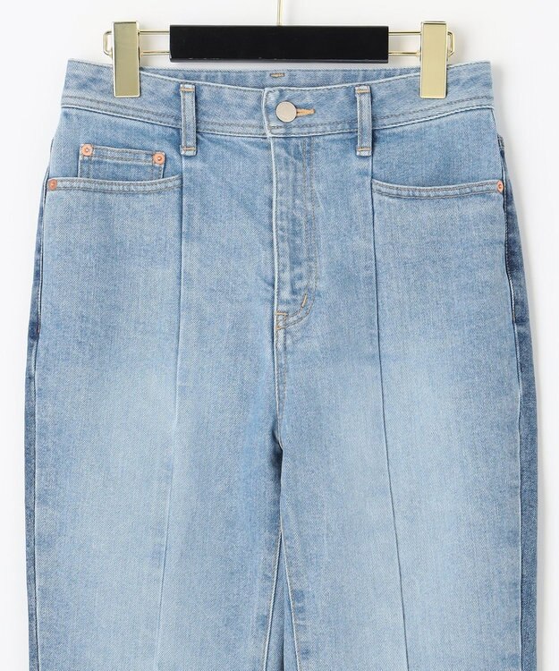 GRACE CONTINENTAL カットオフスリムデニムパンツ サックス