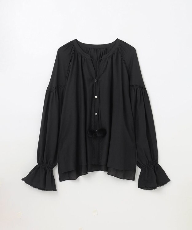 GRACE CONTINENTAL トリアセカフタントップ ブラック