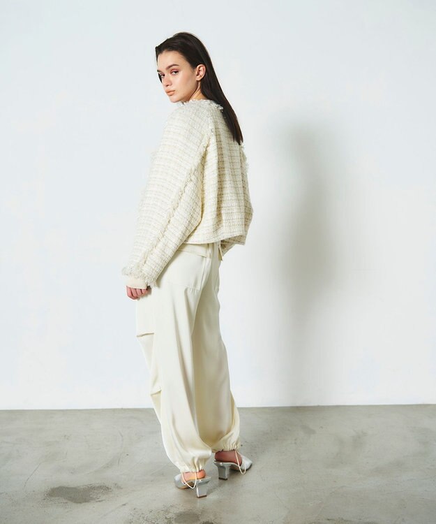 GRACE CONTINENTAL フリンジドルマンジャケット キナリ