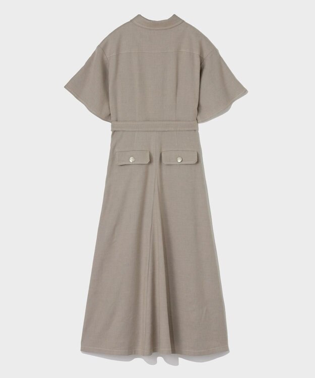 GRACE CONTINENTAL リネンデニムライクワンピース ベージュ