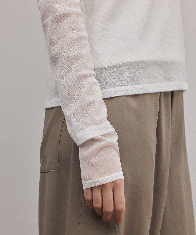 GRACE CONTINENTAL シアーレイヤードカットトップ ホワイト