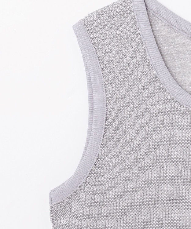 GRACE CONTINENTAL ラメカットトップ シルバー