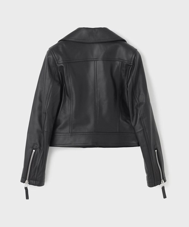 GRACE CONTINENTAL ラムレザーライダースジャケット ブラック