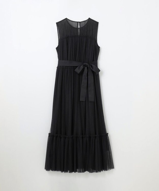 GRACE CONTINENTAL プリーツロングドレス ブラック