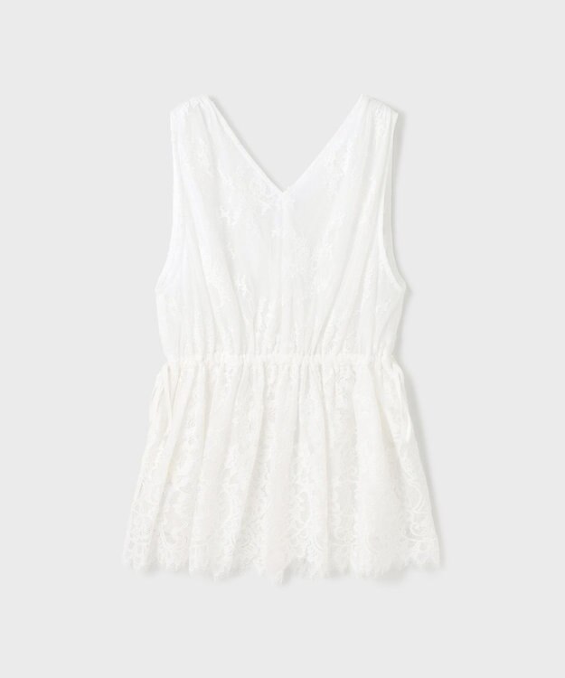 GRACE CONTINENTAL レースノースリーブブラウス ホワイト