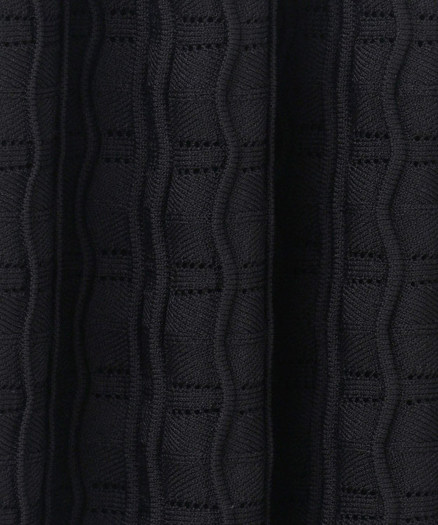 GRACE CONTINENTAL ウェーブニットワンピース ブラック