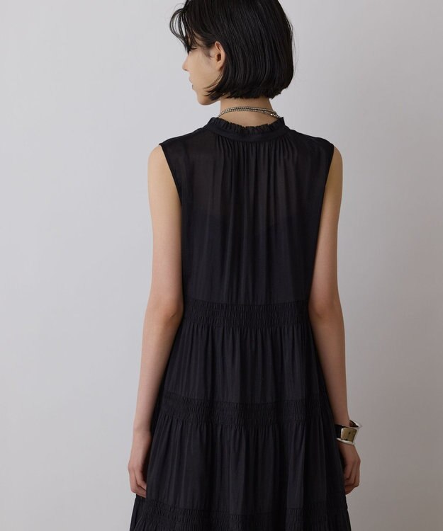 GRACE CONTINENTAL ティアードマキシカフタンワンピース ブラック