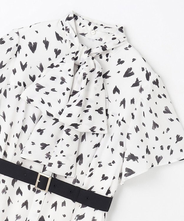 GRACE CONTINENTAL ハートレオパードプリントワンピース キナリ