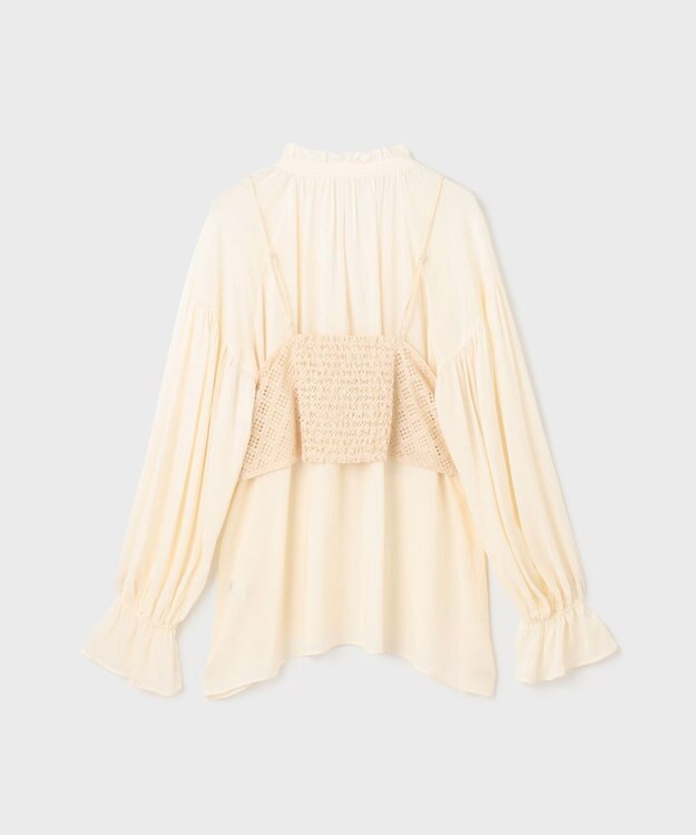 GRACE CONTINENTAL レースキャミ付カフタンブラウス キナリ