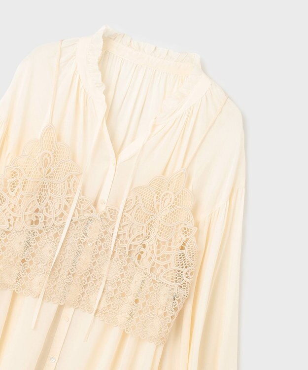 GRACE CONTINENTAL レースキャミ付カフタンブラウス キナリ