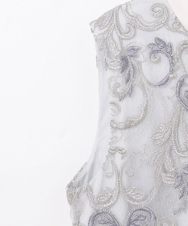 GRACE CONTINENTAL ラメオーナメントミニドレス グレー