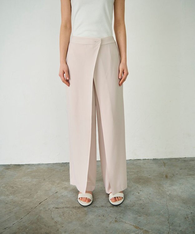 GRACE CONTINENTAL ラップレイヤードパンツ ベージュ