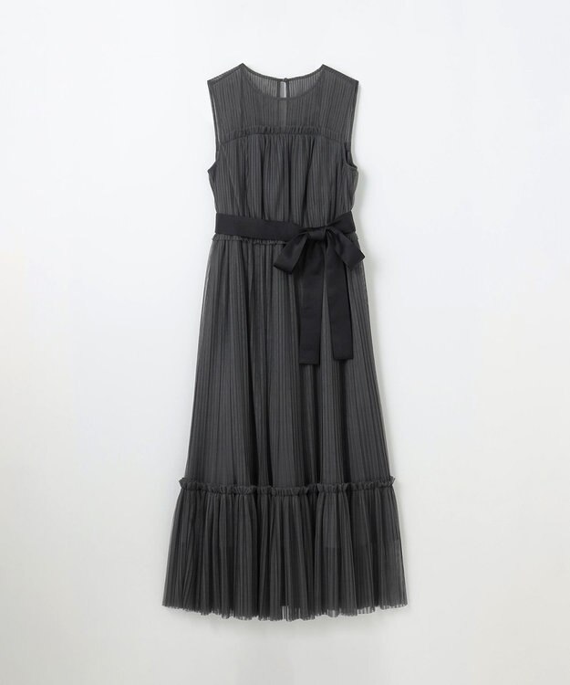 GRACE CONTINENTAL プリーツロングドレス グレー