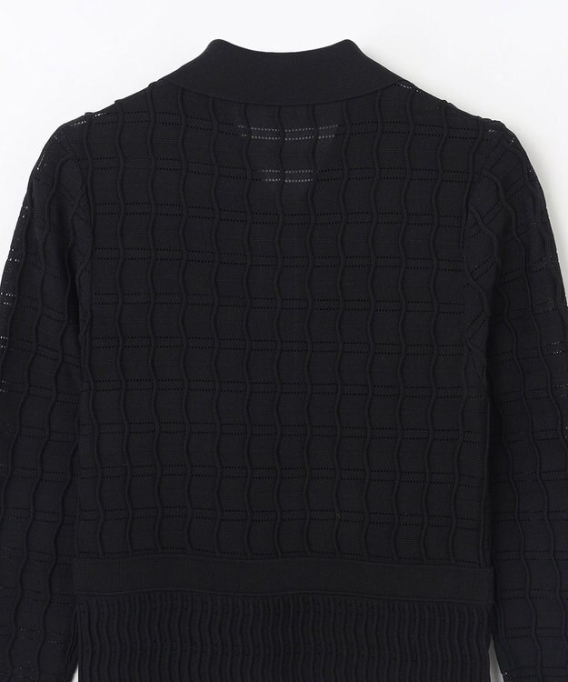 GRACE CONTINENTAL ウェーブニットワンピース ブラック