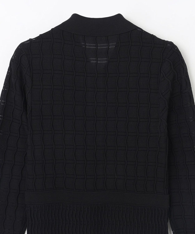 GRACE CONTINENTAL ウェーブニットワンピース ブラック