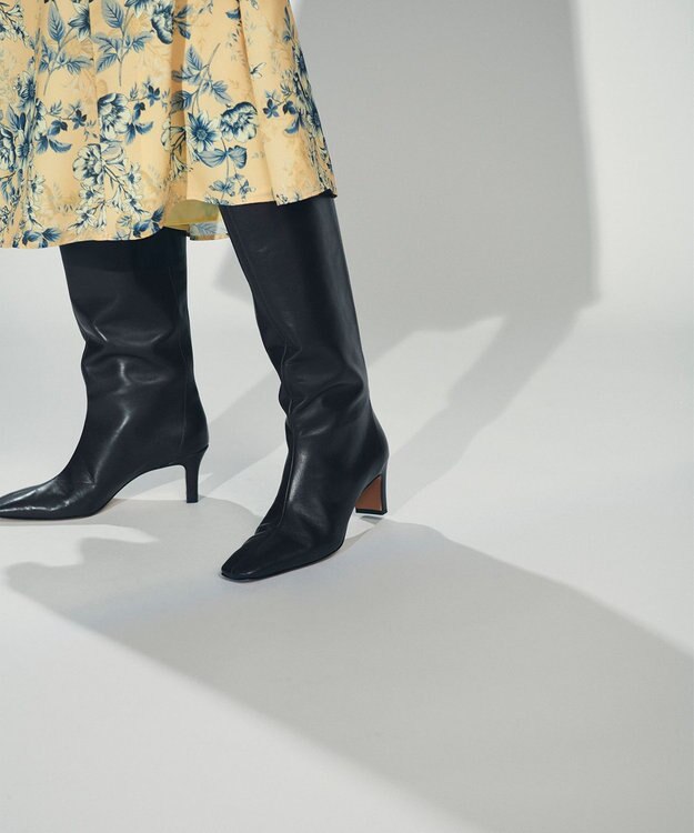 GRACE CONTINENTAL FABIO RUSCONI 切替ロングブーツ ダークブラウン