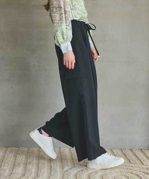 GRACE CONTINENTAL ワイドイージーカーゴパンツ ブラック