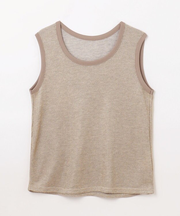 GRACE CONTINENTAL ラメカットトップ ゴールド