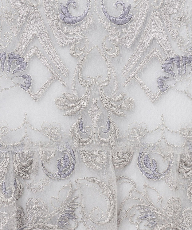 GRACE CONTINENTAL ラメオーナメントミニドレス グレー