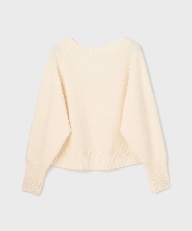 GRACE CONTINENTAL Ｖネックラムニットトップ ホワイト