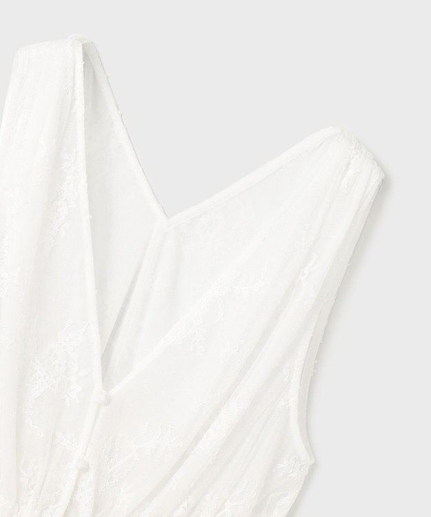 GRACE CONTINENTAL レースノースリーブブラウス ホワイト