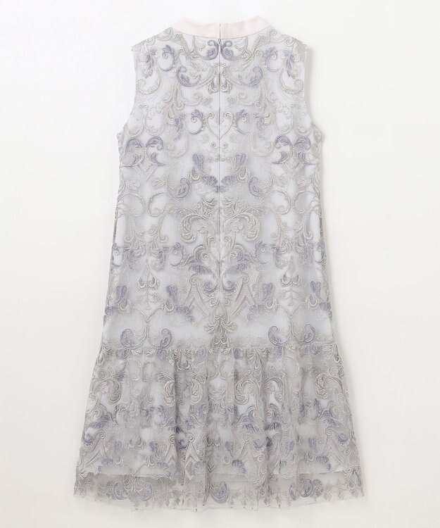GRACE CONTINENTAL ラメオーナメントミニドレス グレー