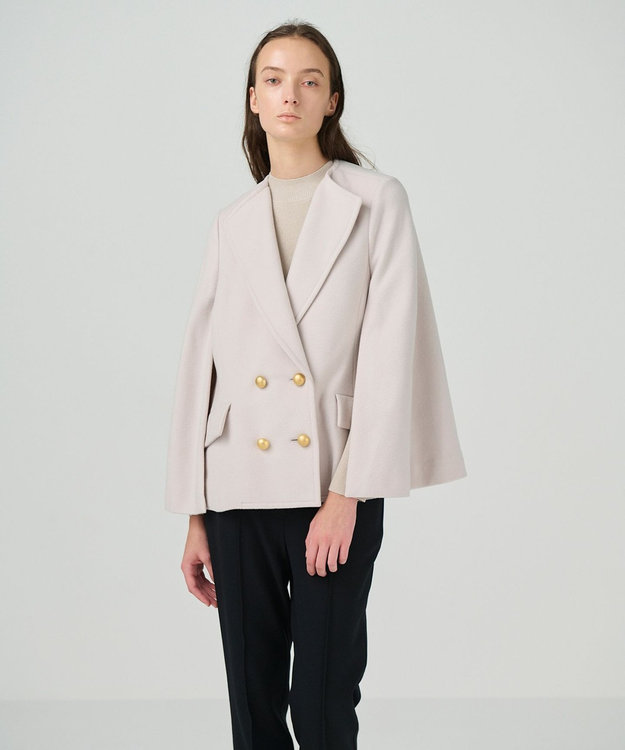 GRACE CONTINENTAL ウールケープジャケット ベージュ