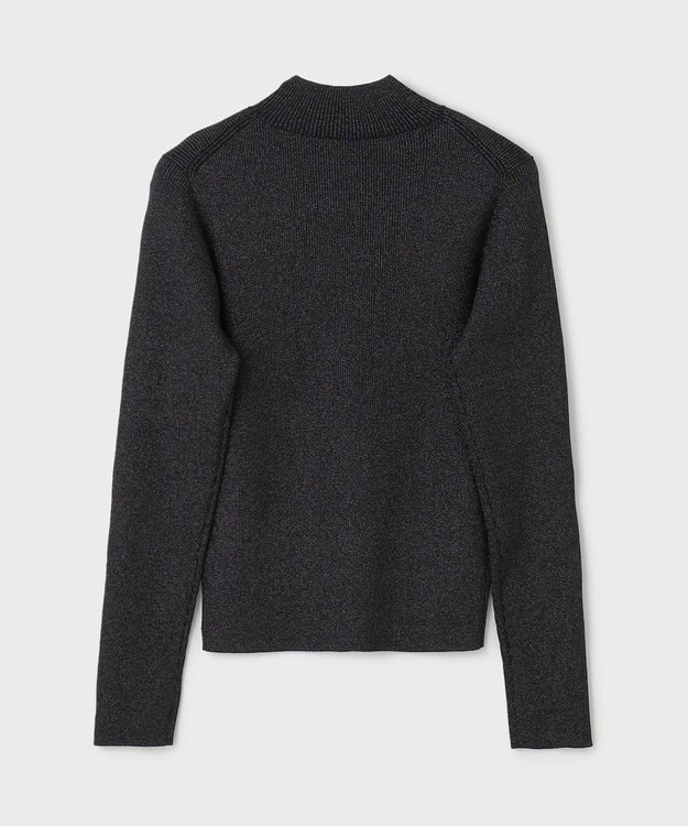 GRACE CONTINENTAL ラメハイゲージニットトップ ブラック