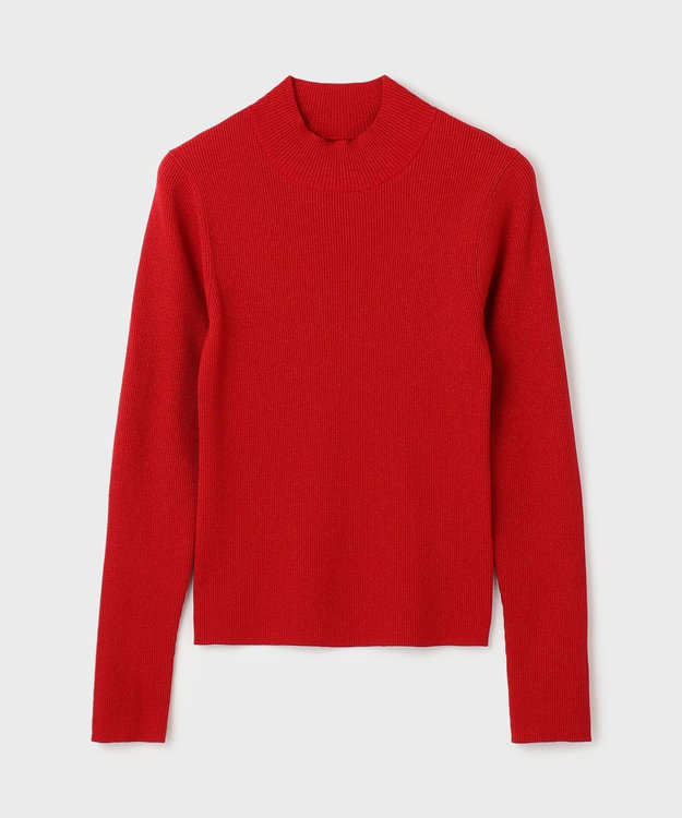 GRACE CONTINENTAL ラメハイゲージニットトップ レッド