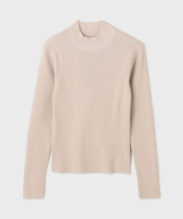 GRACE CONTINENTAL ラメハイゲージニットトップ ベージュ