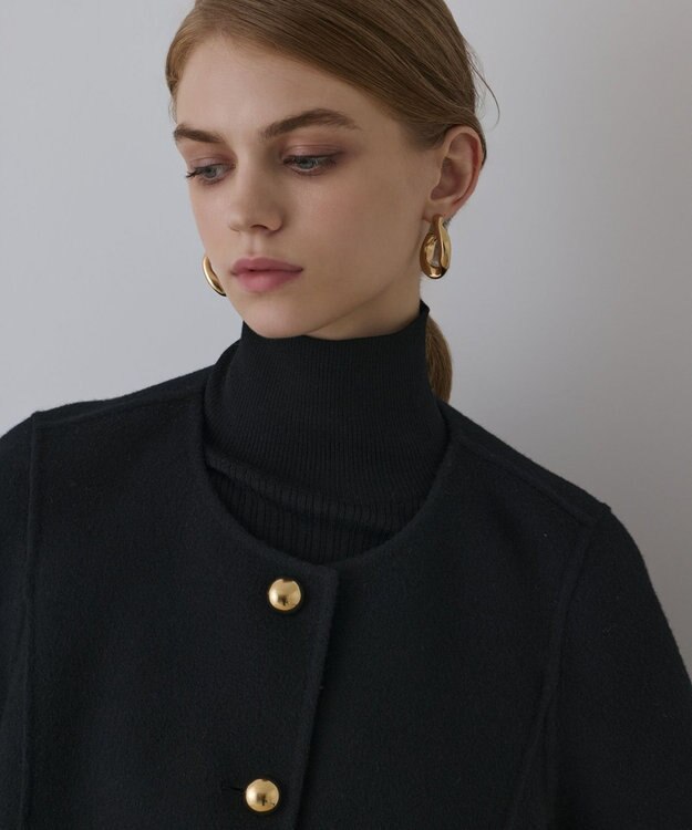 GRACE CONTINENTAL リバーケープジャケット ブラック