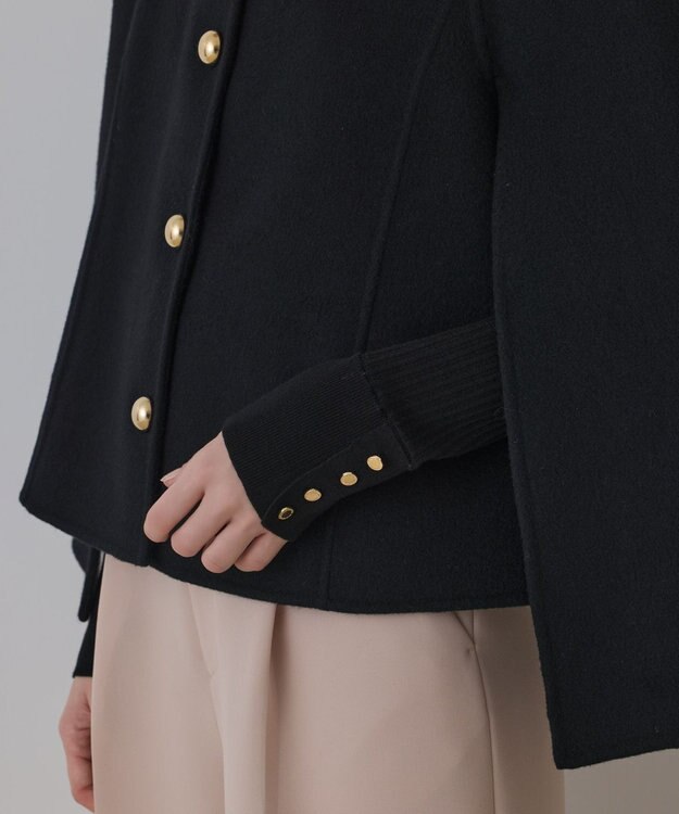 GRACE CONTINENTAL リバーケープジャケット ブラック