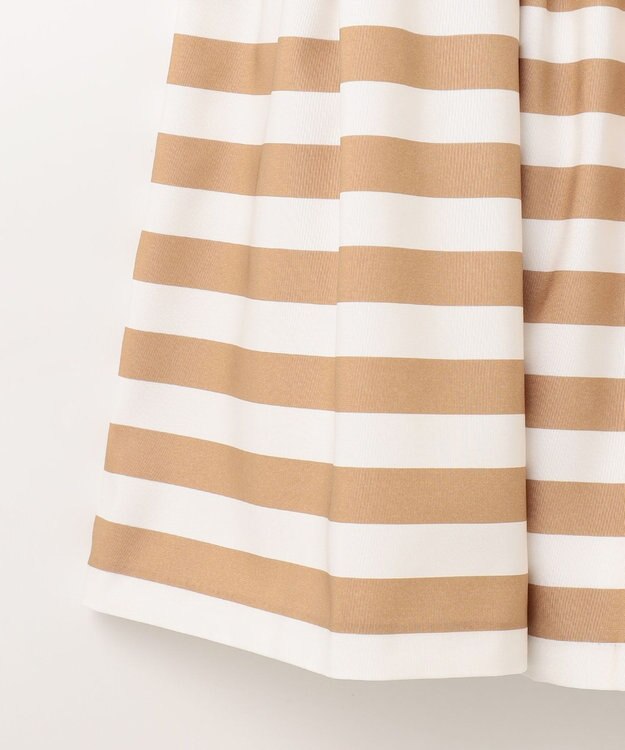 GRACE CONTINENTAL ボーダーコンビスカート キャメル