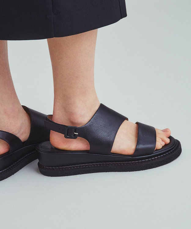 グレースコンチネンタル サンダル サイズ37 ヒール約8.5cm レザースタックヒールサンダル / GRACE CONTINENTAL | GRACE