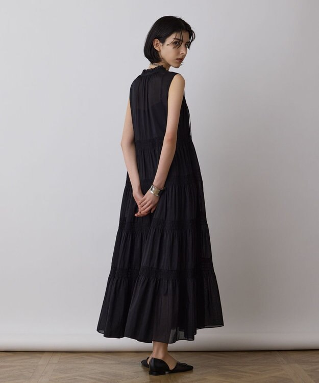 GRACE CONTINENTAL ティアードマキシカフタンワンピース ブラック