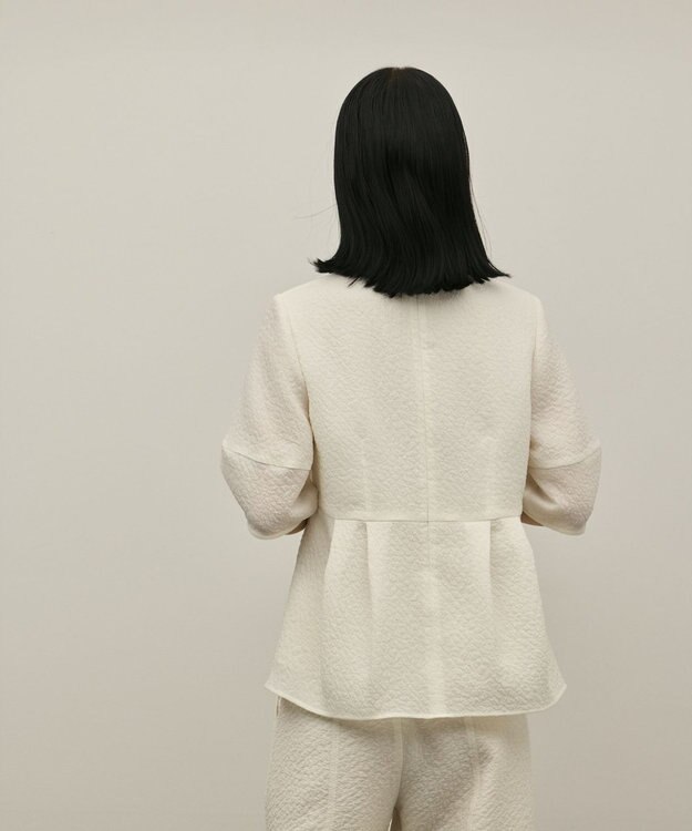 GRACE CONTINENTAL オーガンジージャガードトップ キナリ