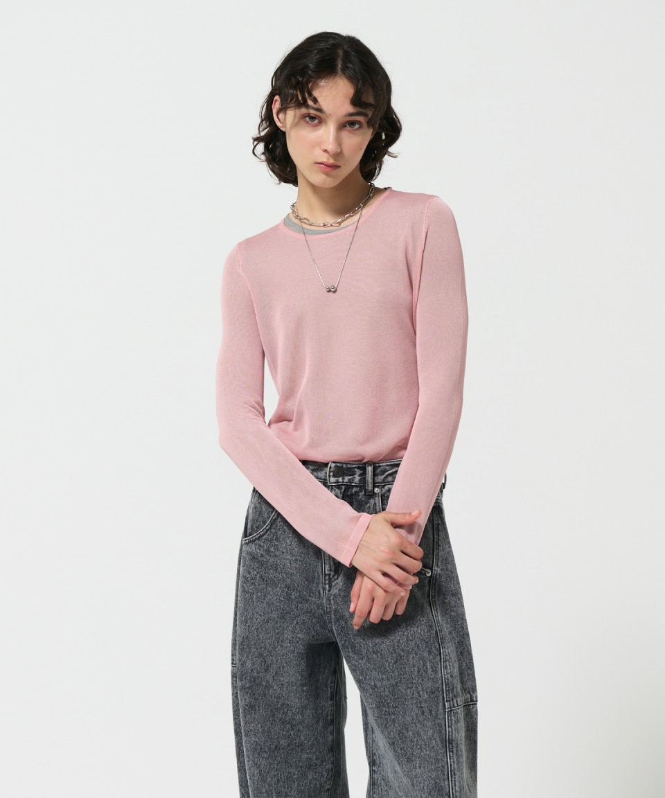 新品タグ付き✨ グレースコンチネンタル ニットシアーシャツ ゆったり