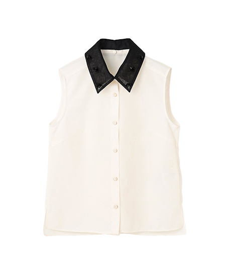 シアーメッシュノースリーブ