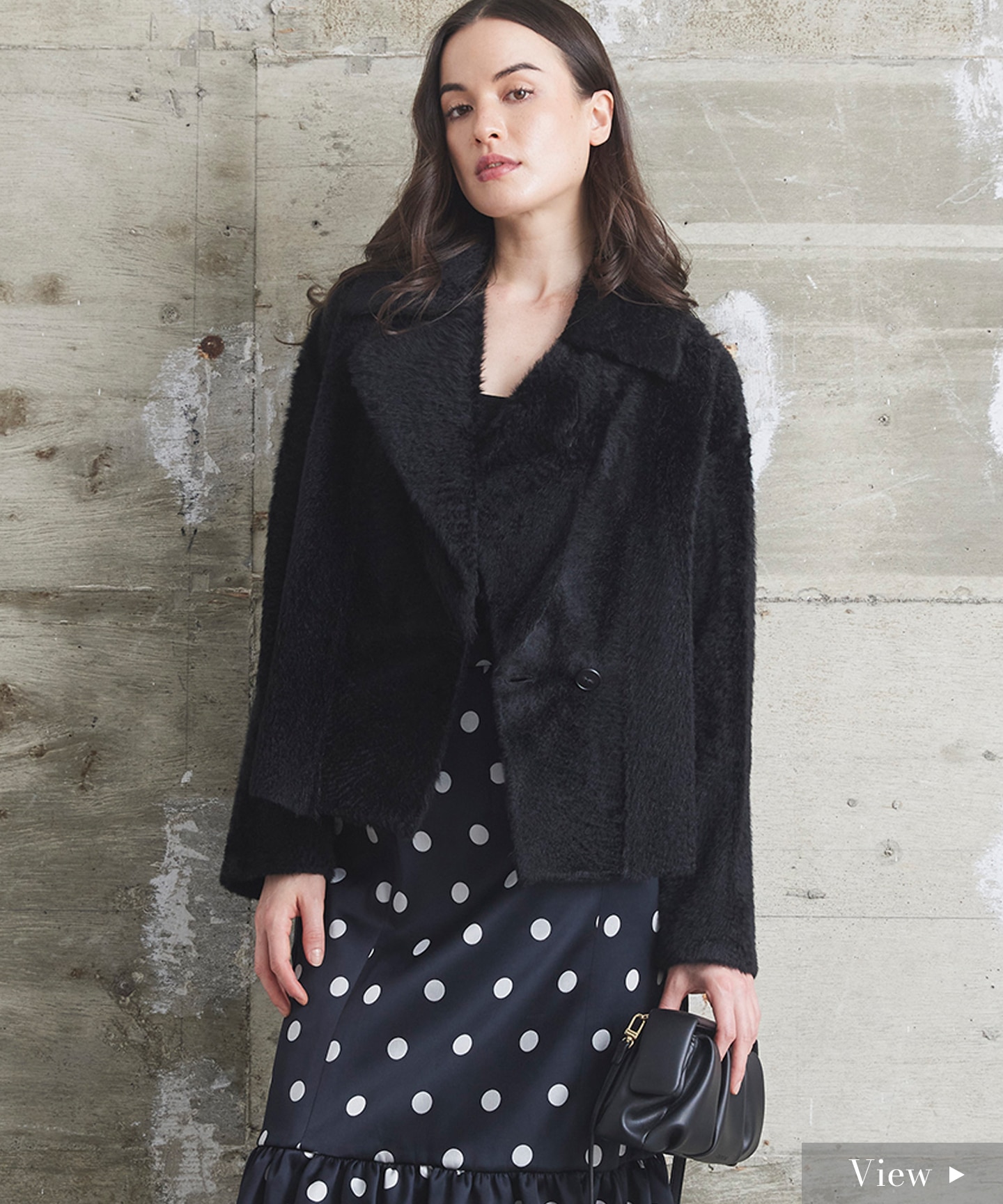 LOU ANDREA lamb shearling ラムフリンジジャケット