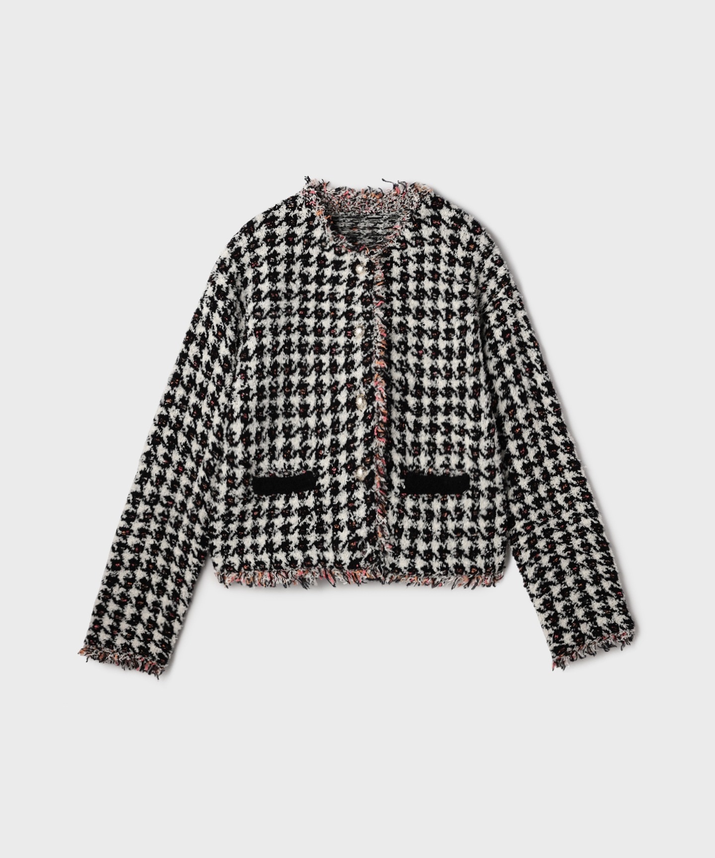 ツイードニットショートカーディガン