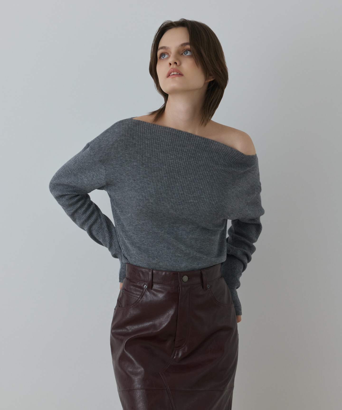 ハイゲージウールニットトップ